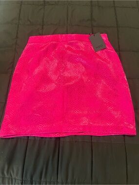 NBD Fuchsia Textured Mini Skirt NWT